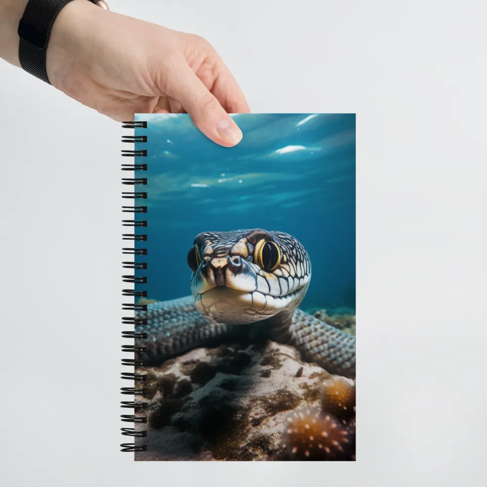 Underwater Majesty: The Serpent's Gaze | Spiral Notebook