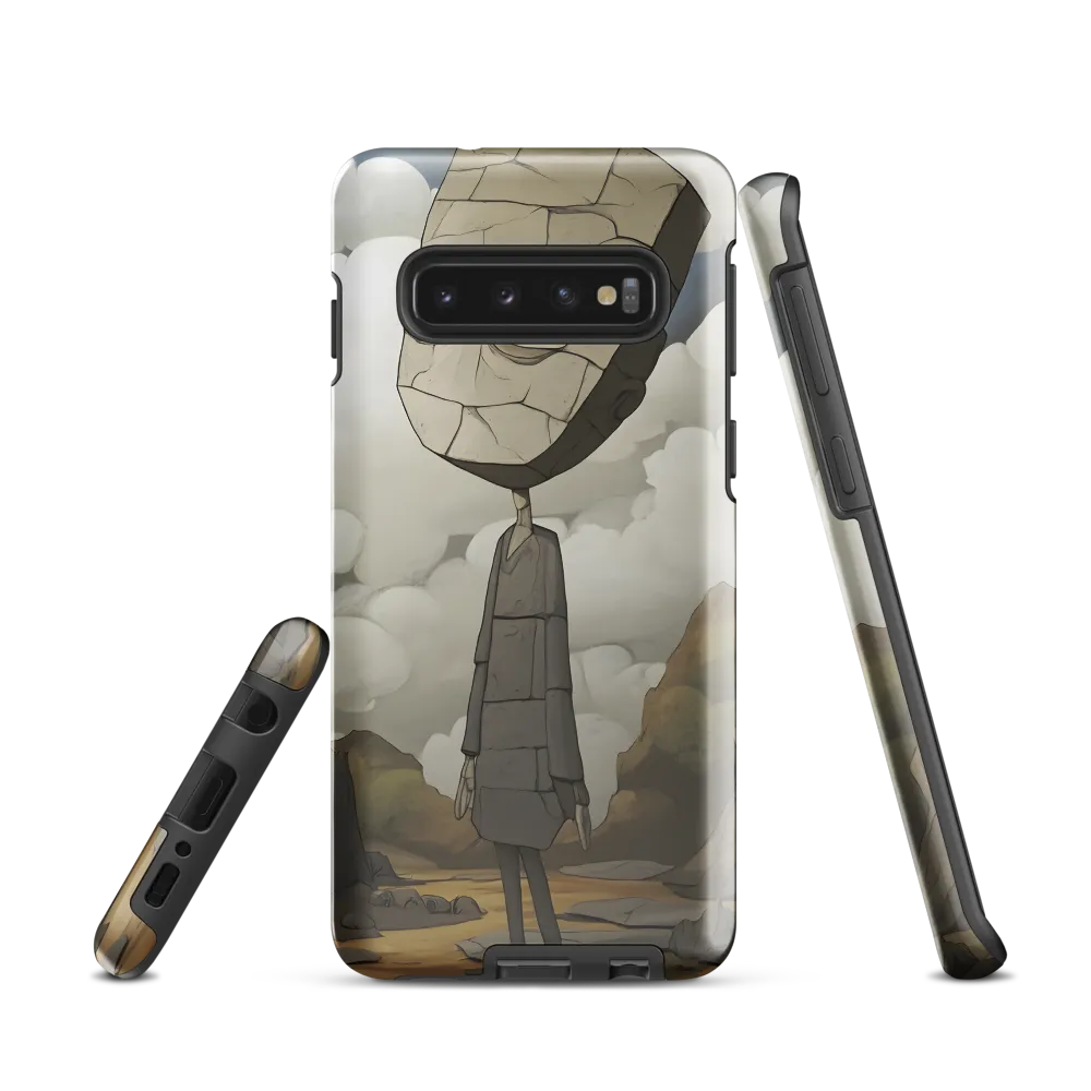 Whimsical Stone Figure in a Rocky Landscape | Phone Case |  S10 | Tough Case | Glossy