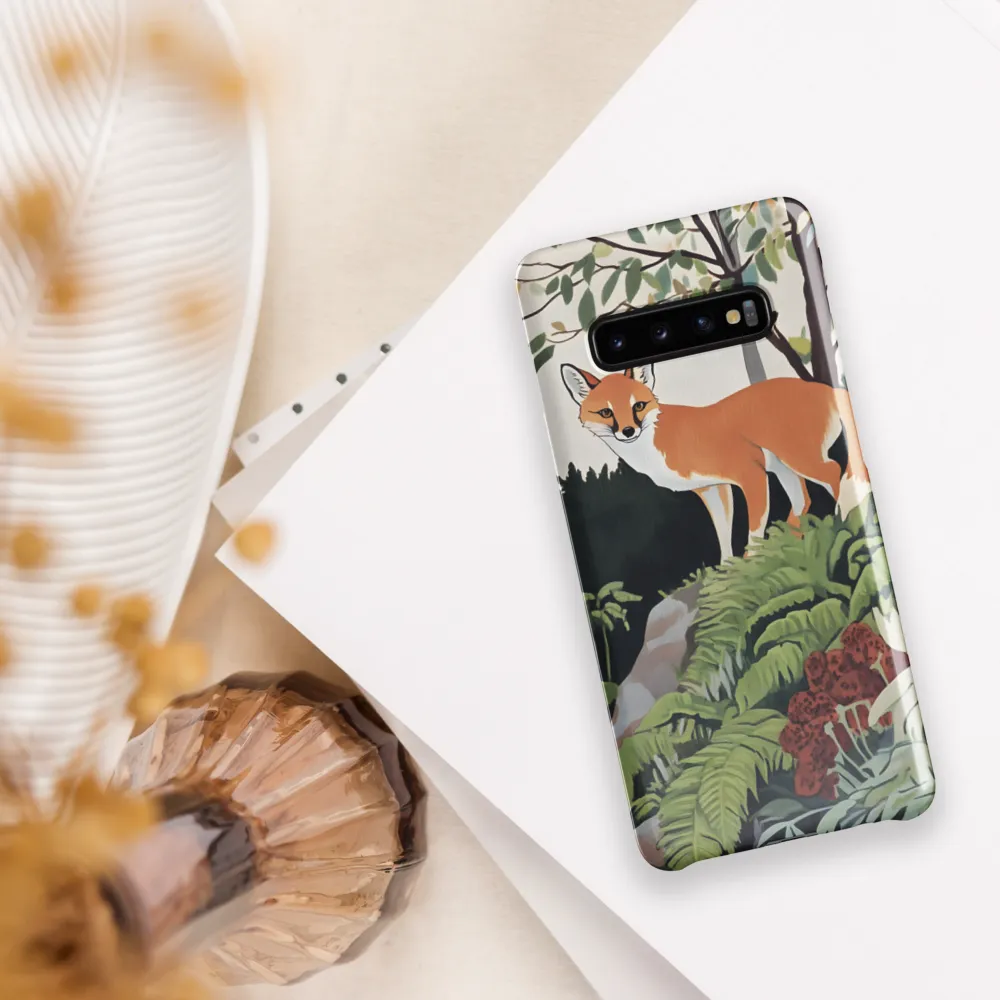 Whispers of the Forest: An Illustrated Fox | Phone Case |  S10 Plus | Snap Case | Glossy