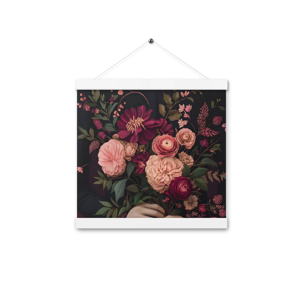 Botanical Elegance | Poster With White Wood Hanger | 12″×12″