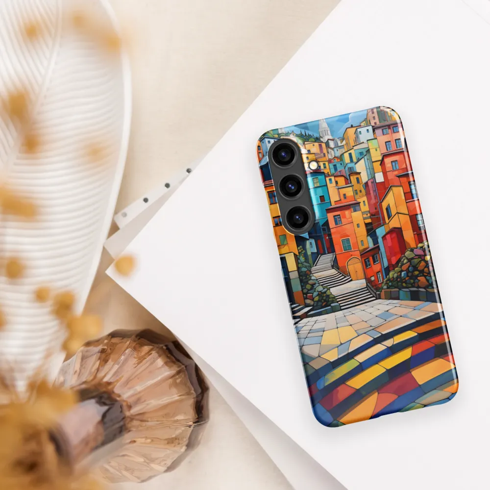 Vibrant Village: A Cubist Journey