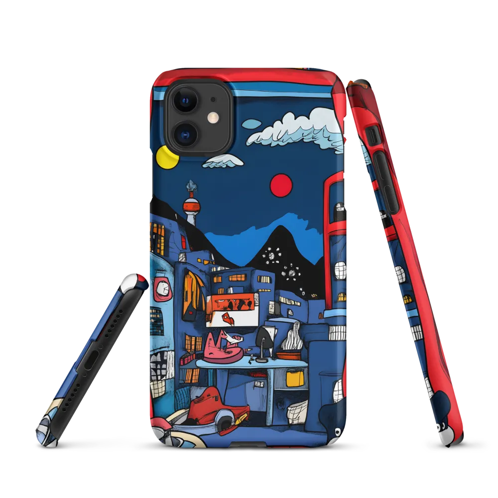 Whimsical Cityscape at Night