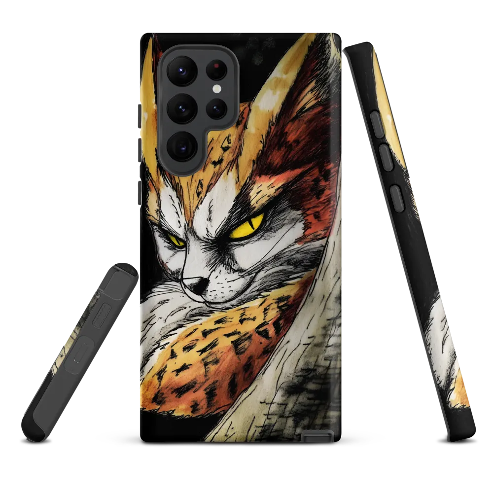 Fierce Gaze of the Wild Cat