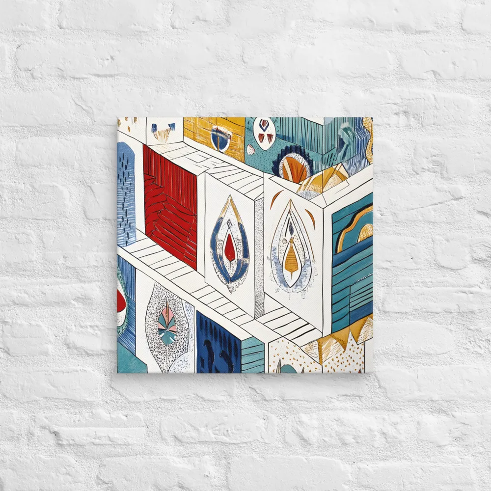 Symphony of Geometric Harmony | Canvas | 18″×18″