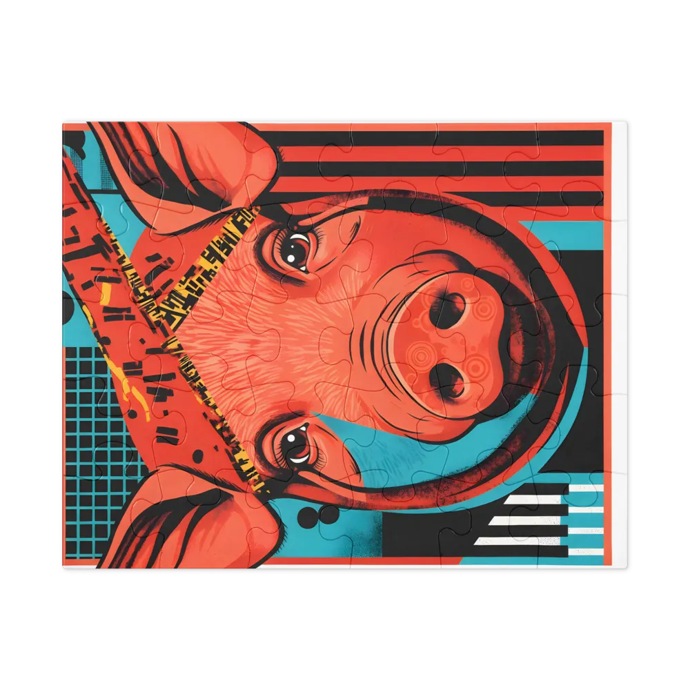 Bandana Pig 
 Jigsaw Puzzle in Tin Box