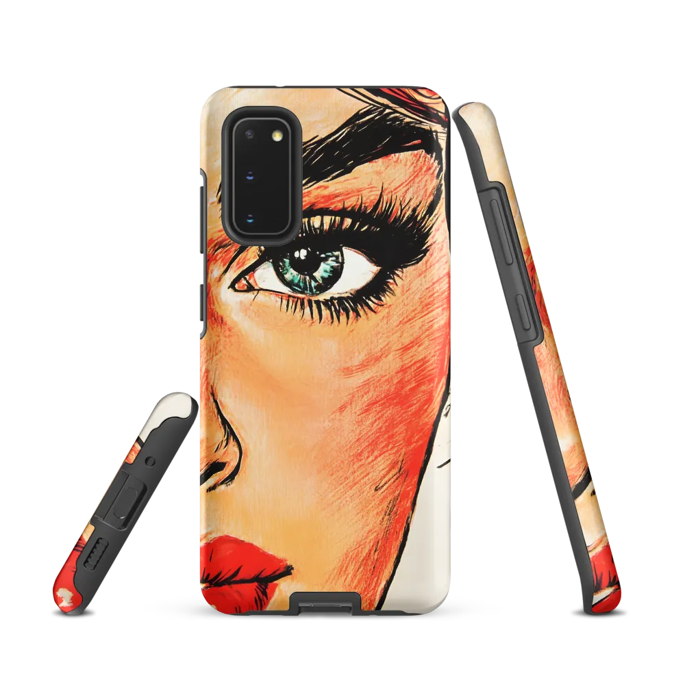 Turquoise Eye, Red Lip — Pop-Illustration Close-Up