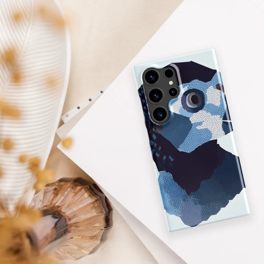 Abstract Avian Portrait in Blue