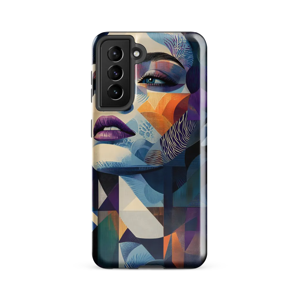 Fragmented Mystery: A Modern Portrait | Phone Case |  S21 FE | Tough Case | Glossy