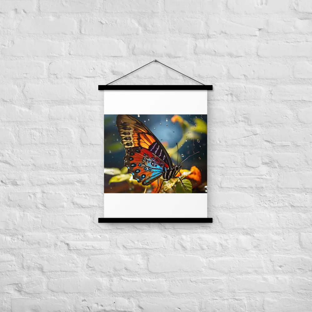 Dance of Colors: The Butterfly's Elegance | Poster With Black Wood Hanger | 18″×24″