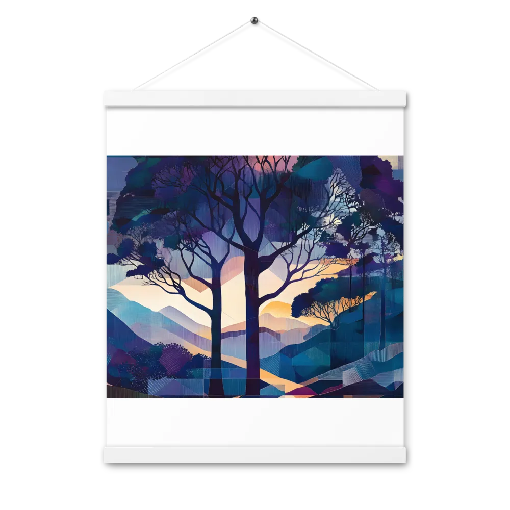 Tranquil Geometry: A Journey Through Color | Poster With White Wood Hanger | 16″×20″