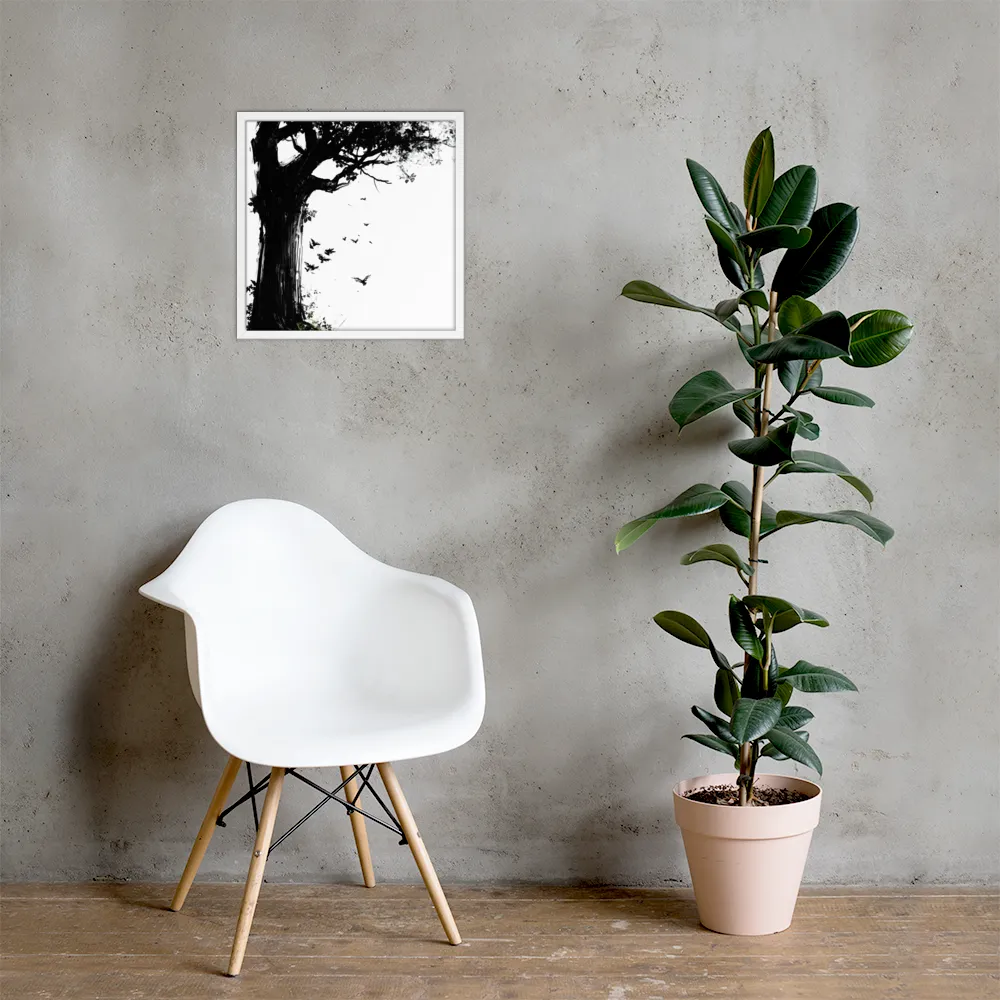 Whispers of Nature | Poster with White Frame | 18″×18″