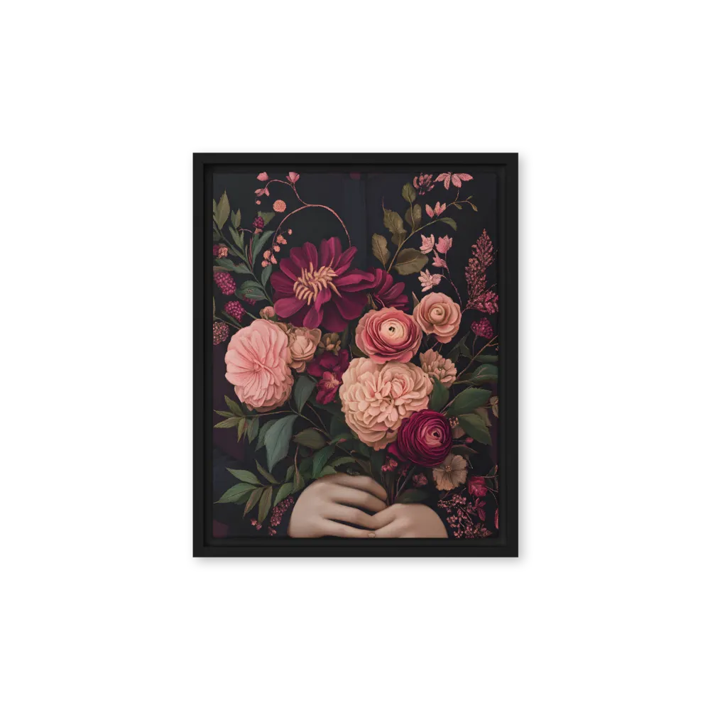 Botanical Elegance | Canvas with Black Frame | 11″×14″