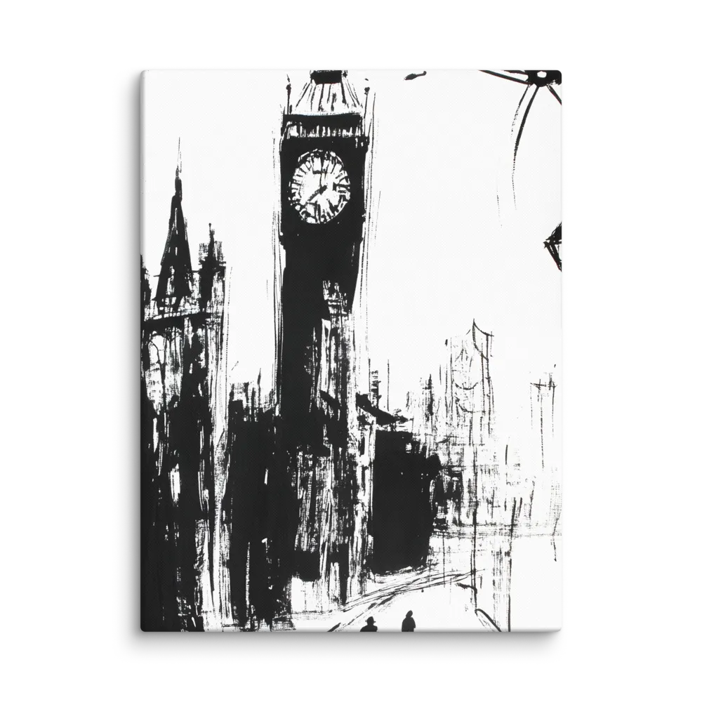 Clock Tower in Motion | Canvas | 18″×24″
