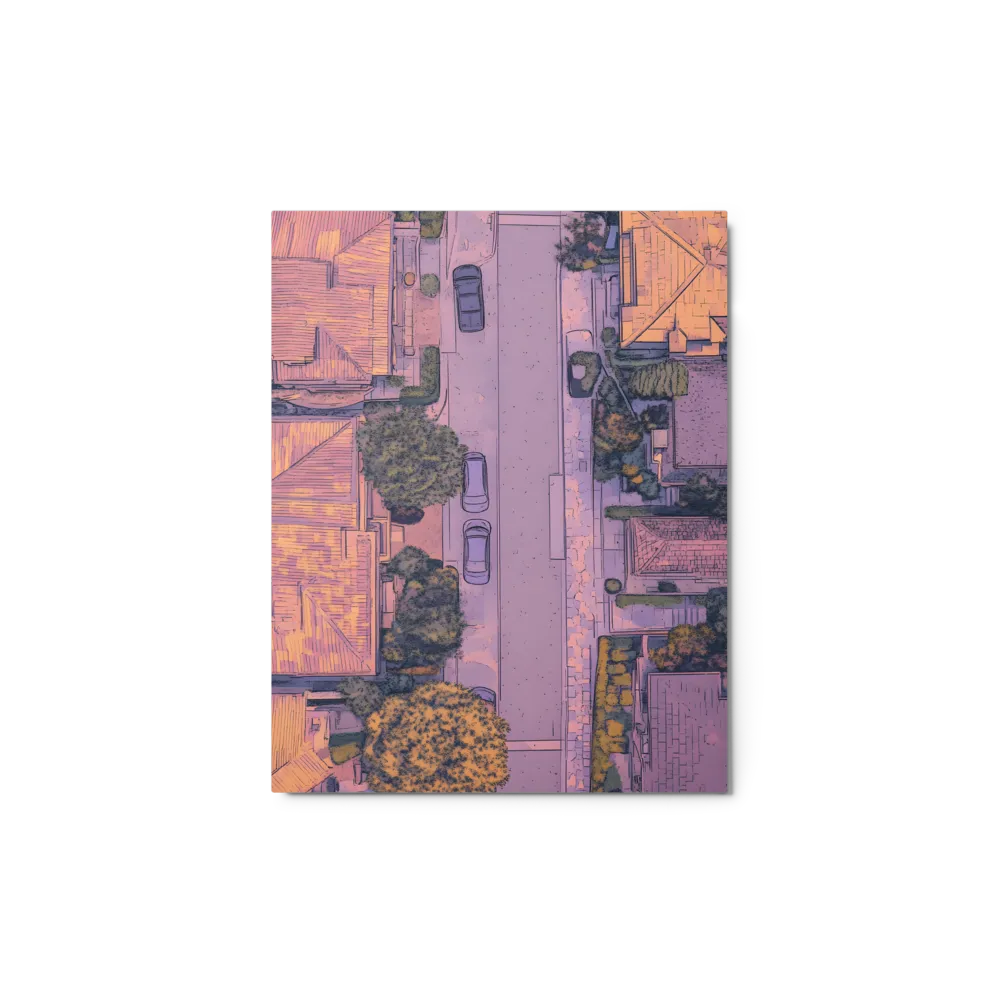 Aerial Serenity: Suburban Oasis | Metal Print | 11″×14″