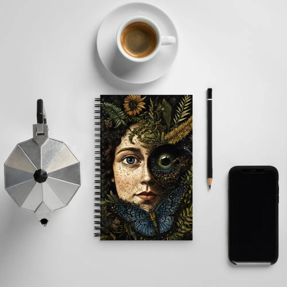 Nature's Embrace: A Surreal Portrait | Spiral Notebook