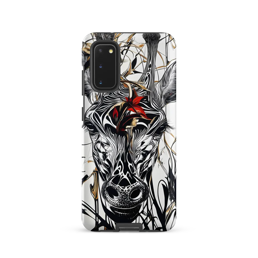 Floral Elegance: The Giraffe's Portrait