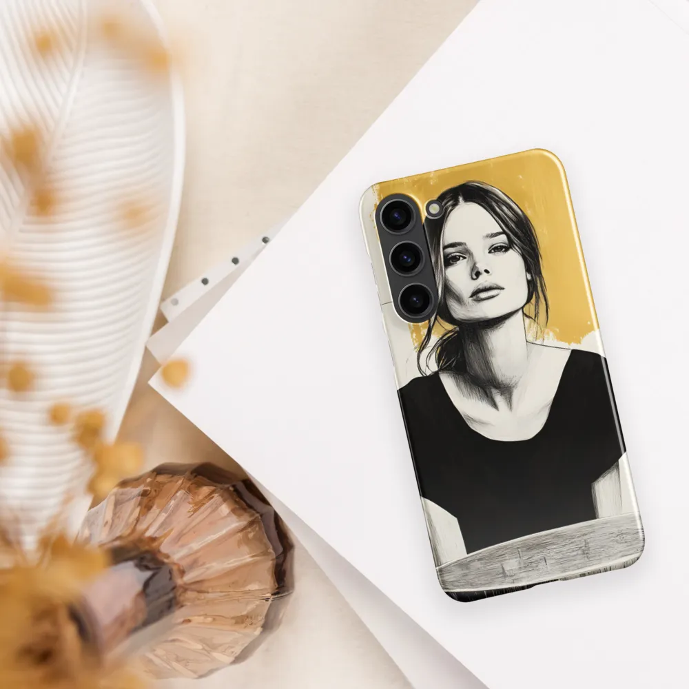 Golden Serenity: A Minimalist Portrait