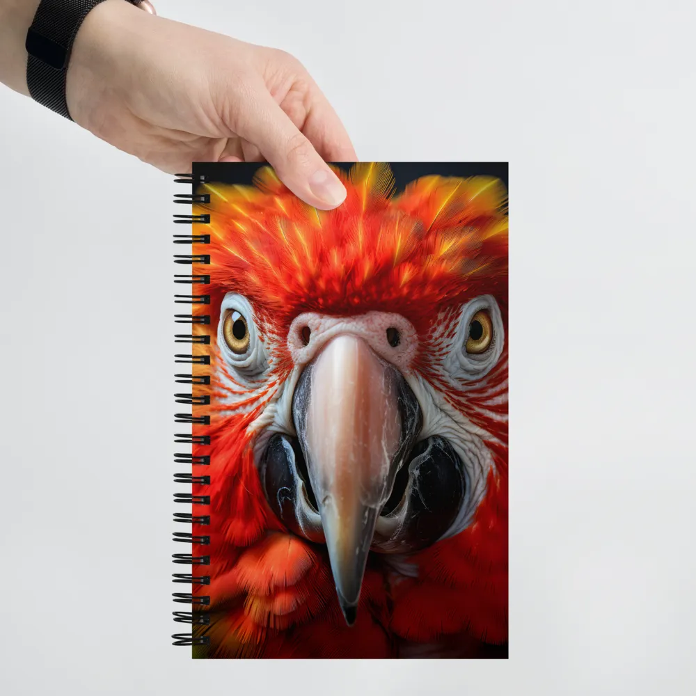 The Fiery Gaze of the Parrot | Spiral Notebook