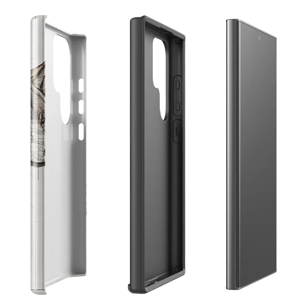 Geometric Harmony: The Essence of Wolves | Phone Case |  S23 Ultra | Tough Case | Glossy