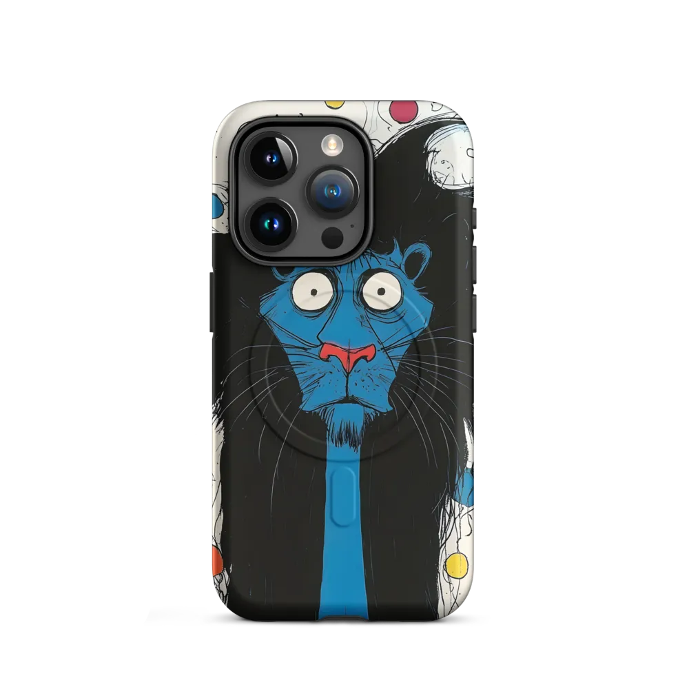 Whimsical Blue Lion