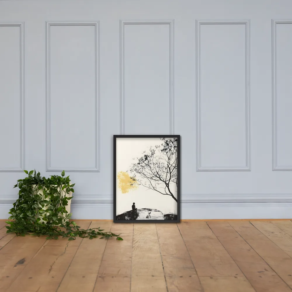 Whispers of Solitude | Poster with Black Frame | 18″×24″