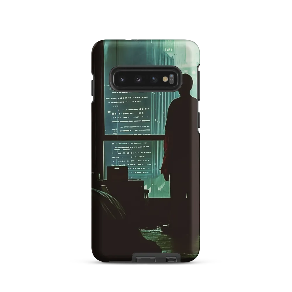 Silent Contemplation in a Futuristic Dystopia