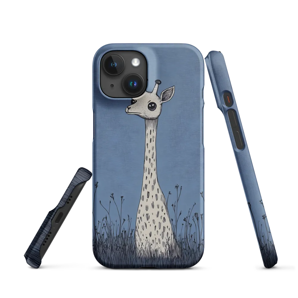 Whimsical Giraffe in Blue