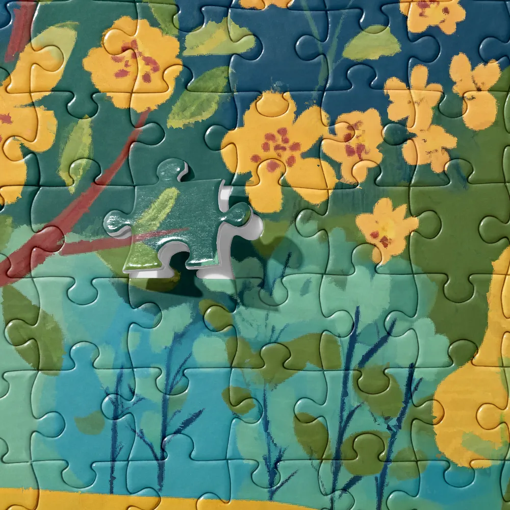 Blossoms by the Tranquil Waters | Jigsaw Puzzle | 252 pieces