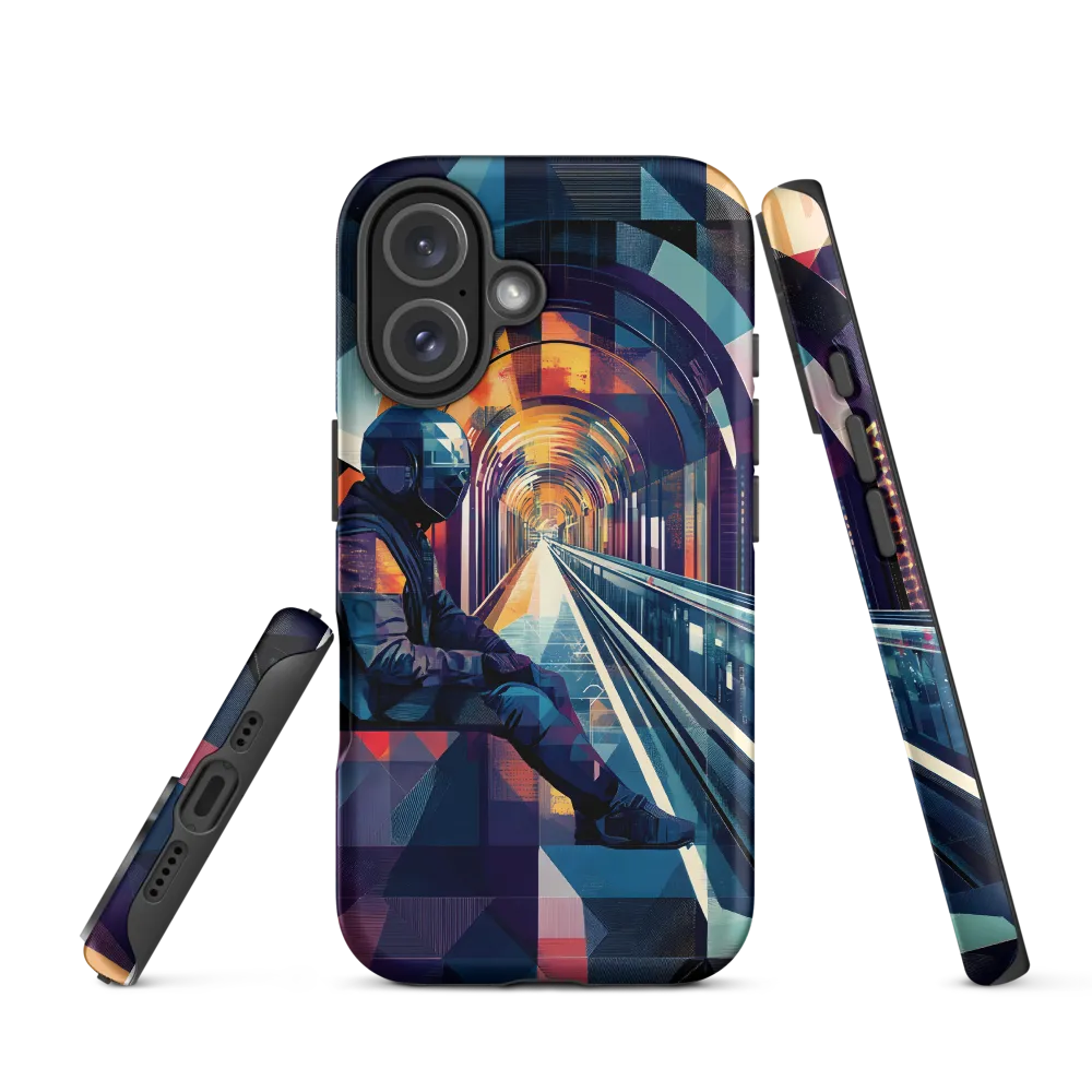 Reflections in a Futuristic Tunnel | Phone Case