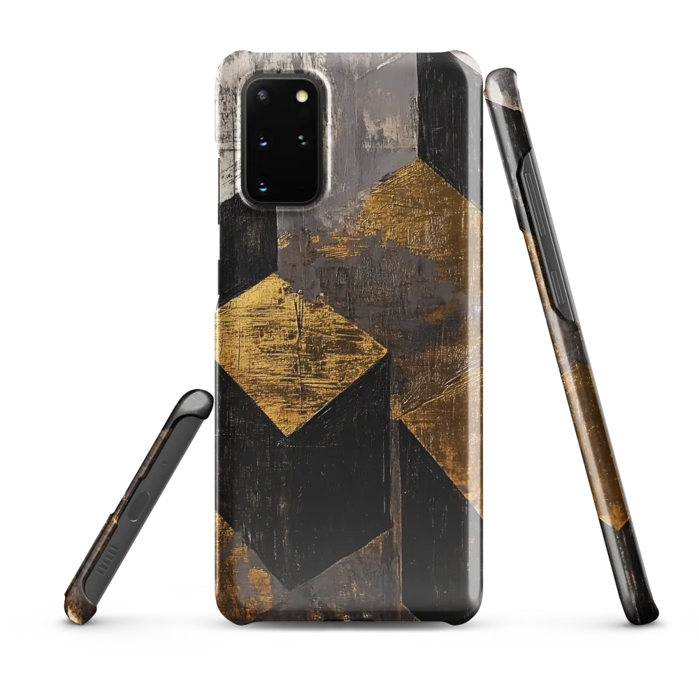 Geometric Harmony in Gold and Black | Phone Case |  S20 Plus | Snap Case | Glossy