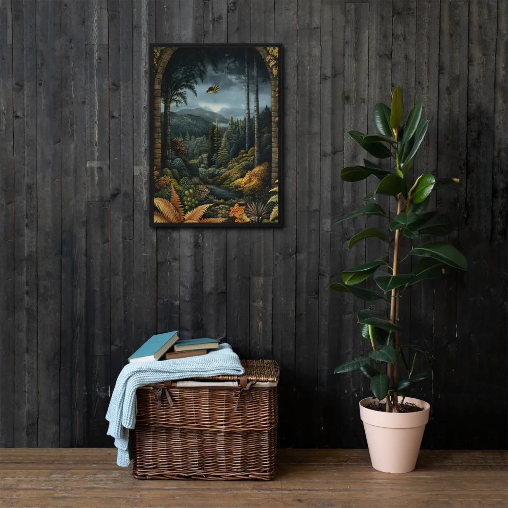 Whispers of the Enchanted Forest | Canvas with Black Frame | 20″×28″