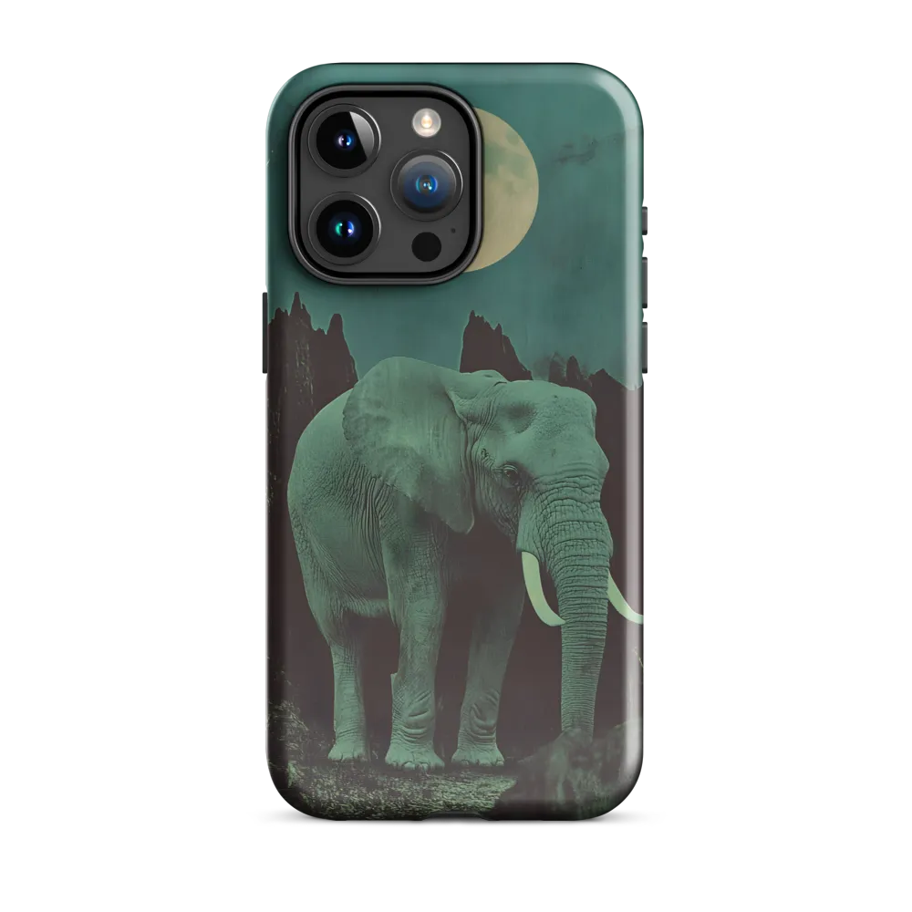 Ethereal Presence: Elephant Under a Full Moon