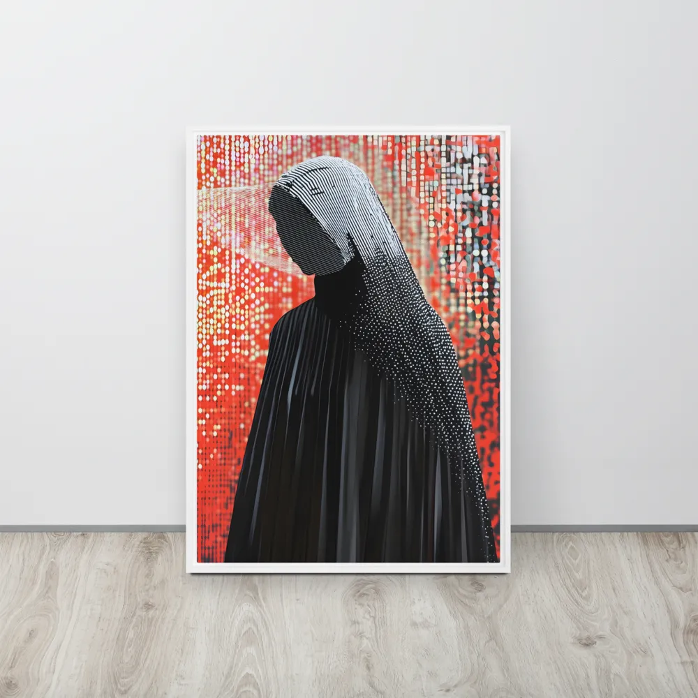 Veil of Modernity | Canvas with White Frame | 20″×28″