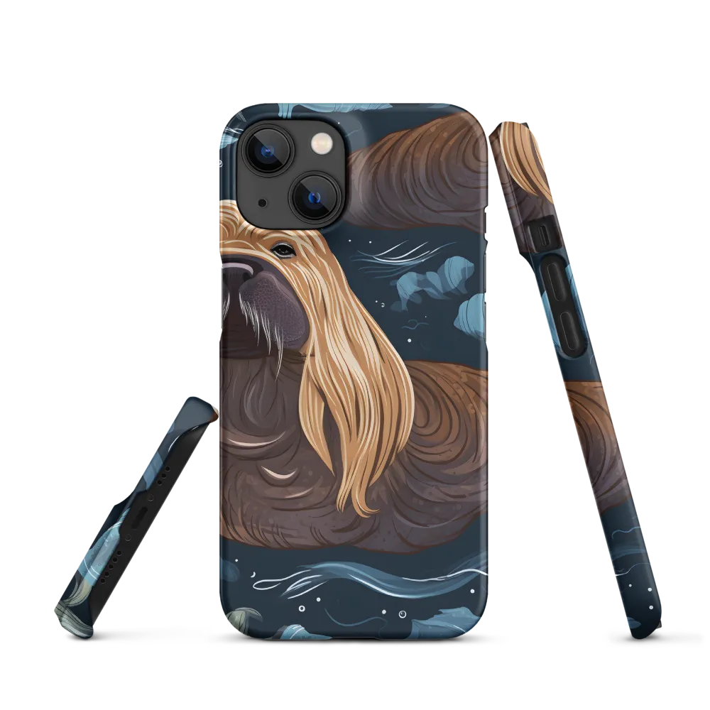 Whimsical Walruses in Deep Blue