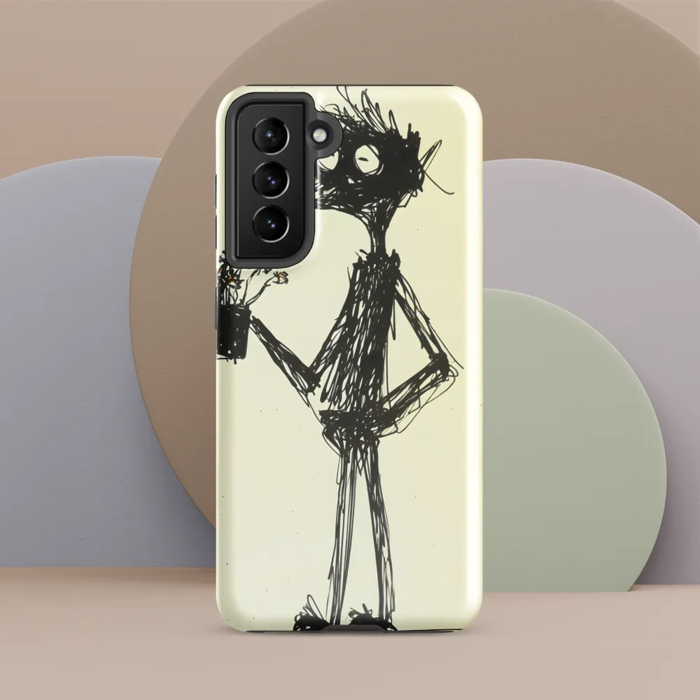 Whimsical Figure with Flowers