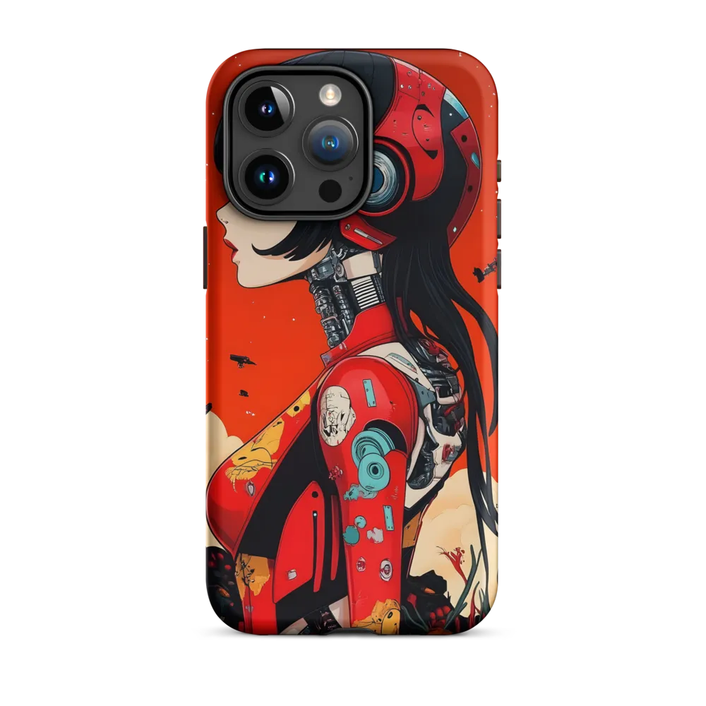 Ethereal Mechanica: A Cyberpunk Portrait | Phone Case |  15 Pro Max | Tough Case | Matte