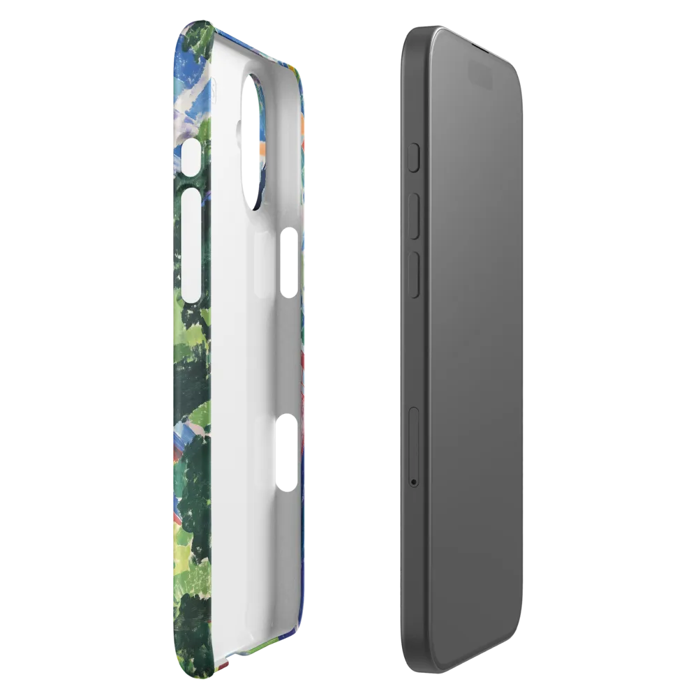 Elysium: A Soaring Figure Amidst Colorful Landscapes | Phone Case |  16 Plus | Snap Case | Matte