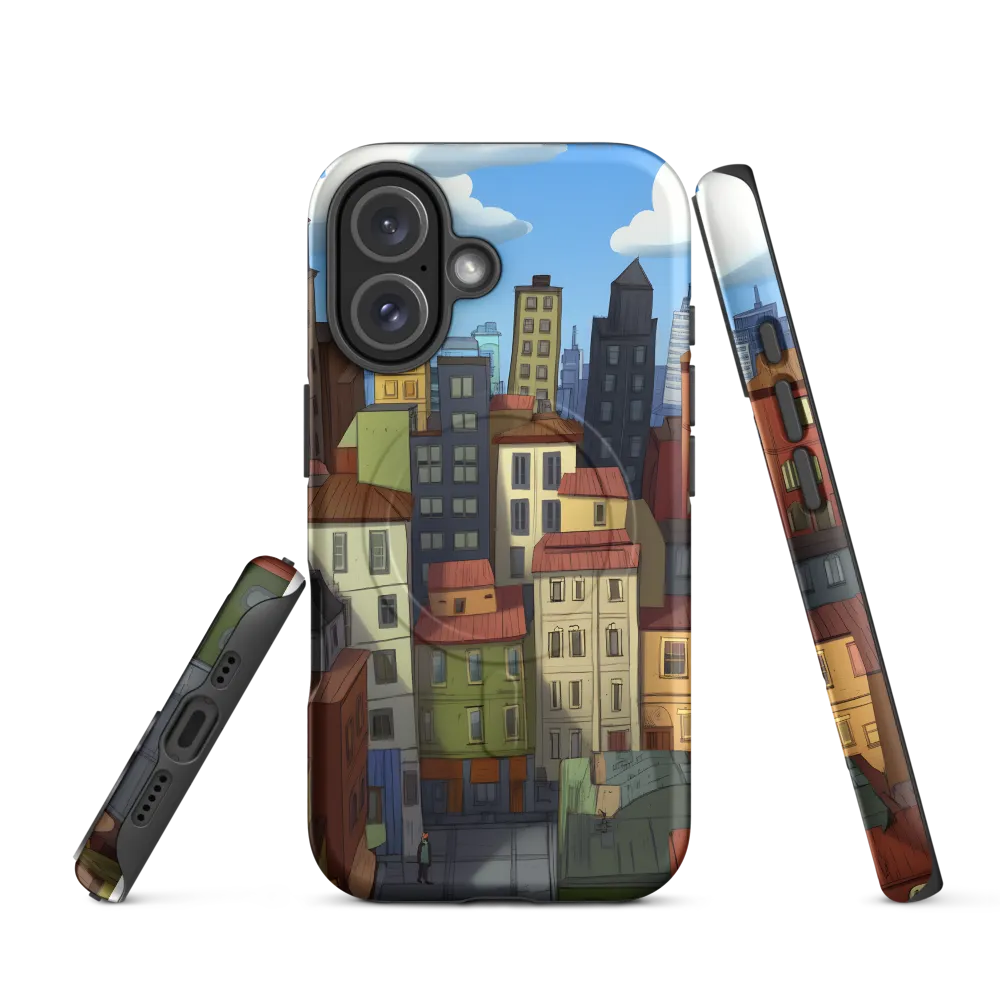 Urban Symphony: A Colorful Cityscape | Phone Case |  16 | MagSafe® Tough Case | Matte