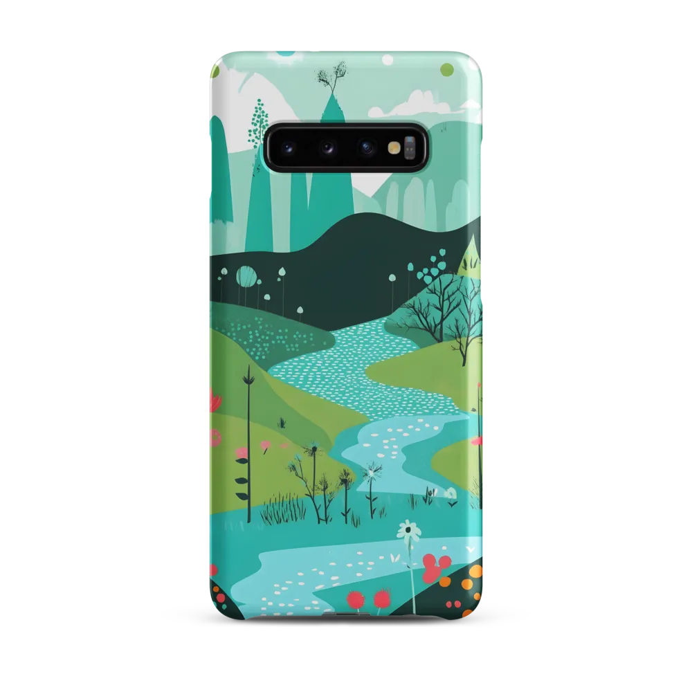 Whimsical River in a Lush Landscape