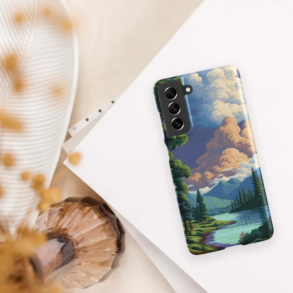 Serenity in Nature: A Lush Landscape | Phone Case |  S21 FE | Snap Case | Matte