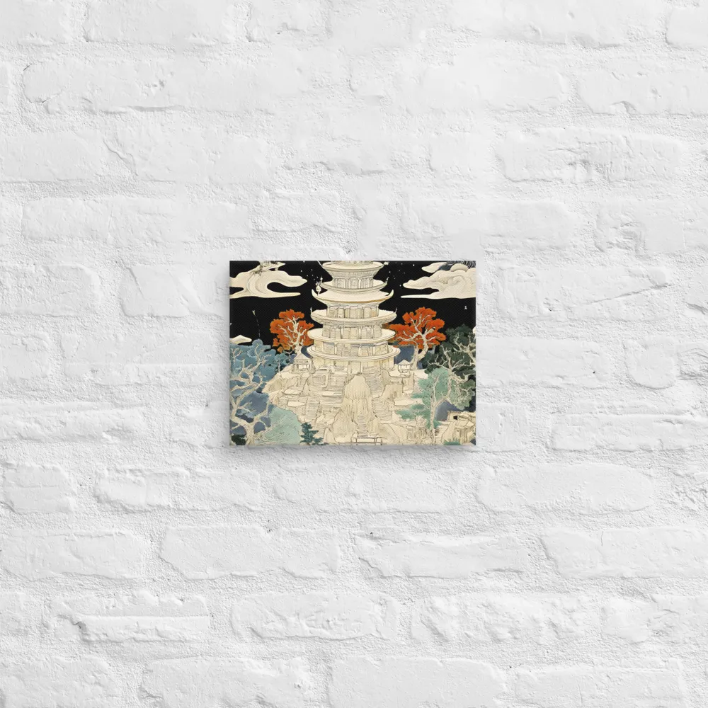 Whispers of the Pagoda | Canvas | 9″×12″