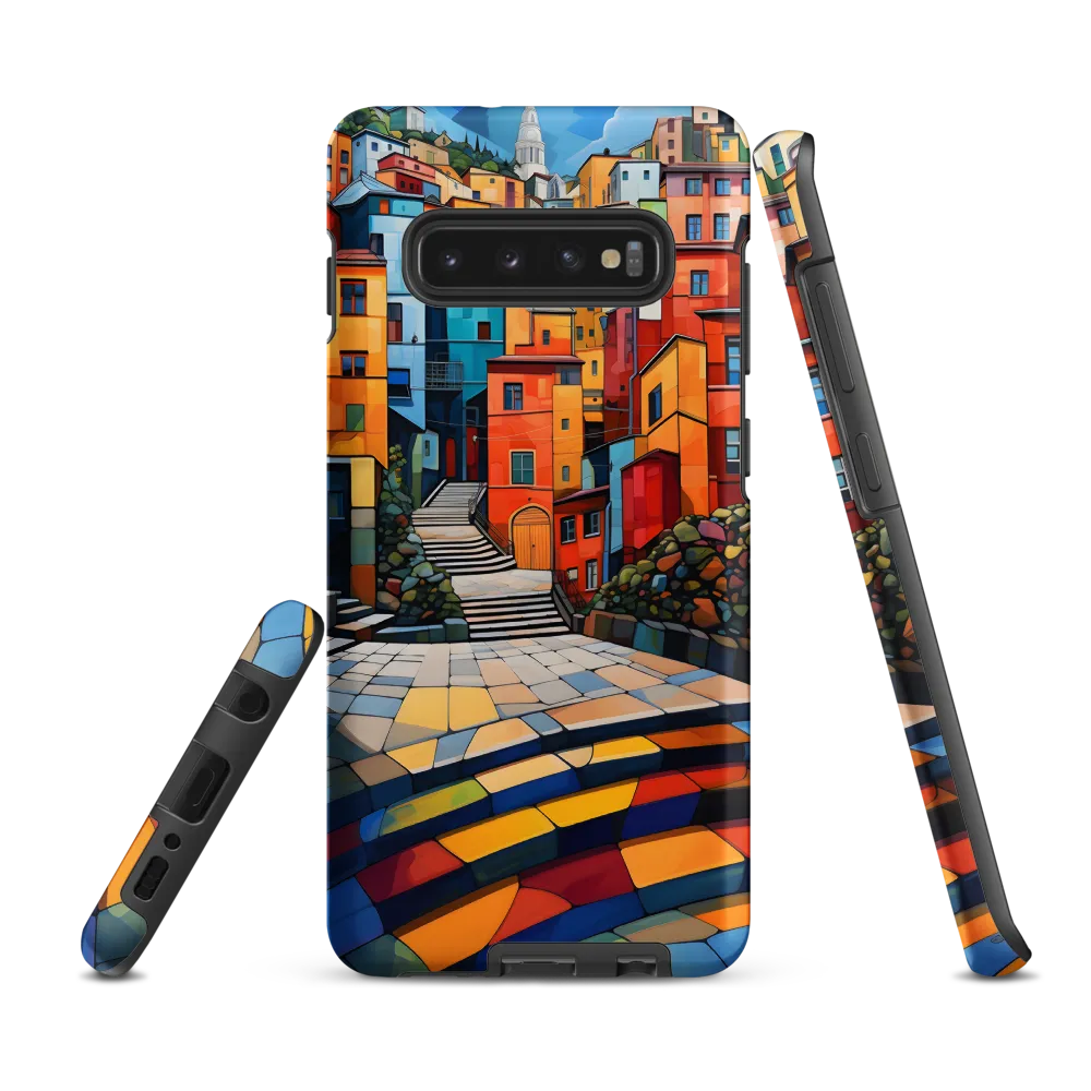 Vibrant Village: A Cubist Journey