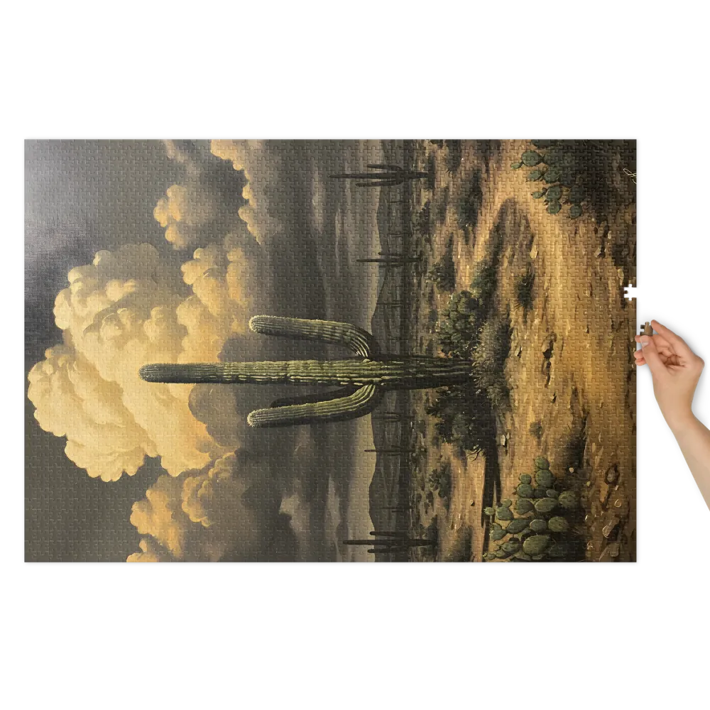 Desert Saguaro Sentinel 
 Jigsaw Puzzle in Tin Box