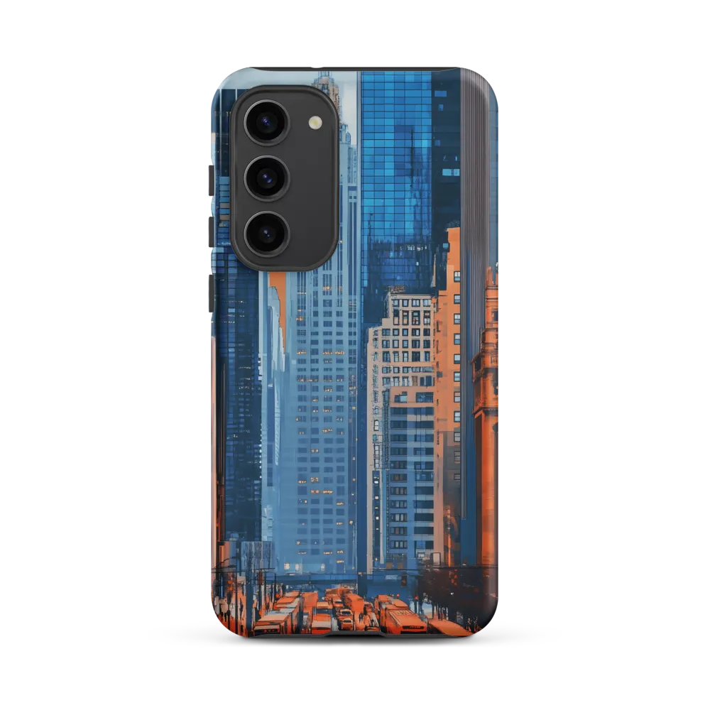 Urban Symphony in Blue and Orange