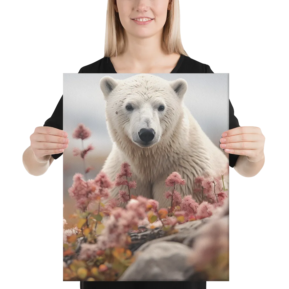 Curiosity Among Blooms: The Polar Bear