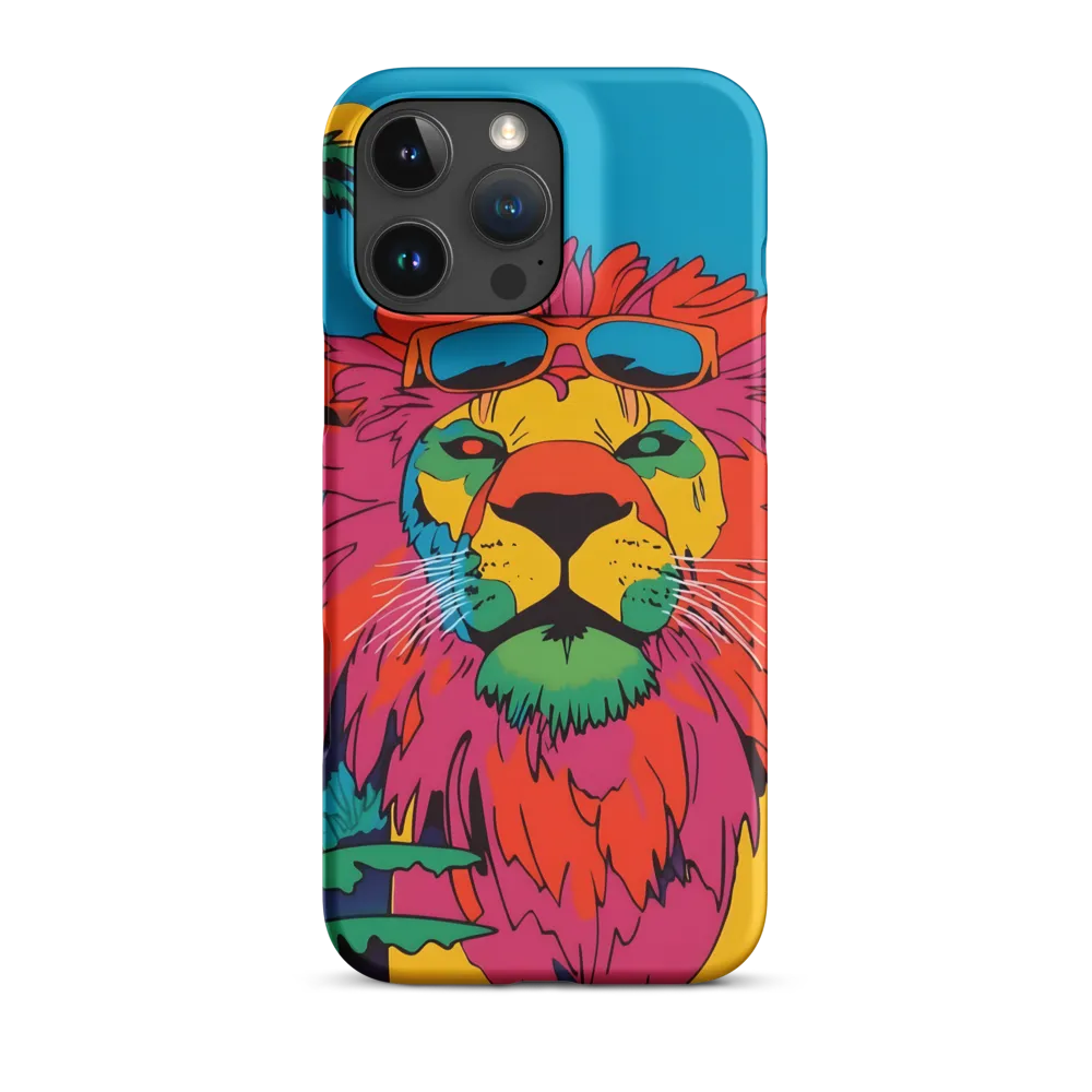 Lion with Sunglasses: A Vibrant Tropical Portrait