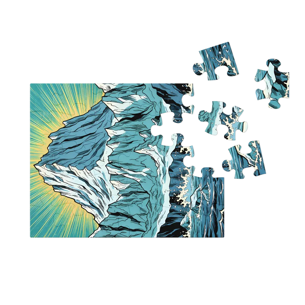 Glacial Sunburst 
 Jigsaw Puzzle in Tin Box