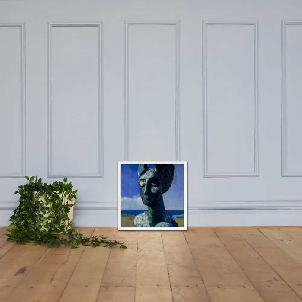 Silent Contemplation | Poster with White Frame | 18″×18″