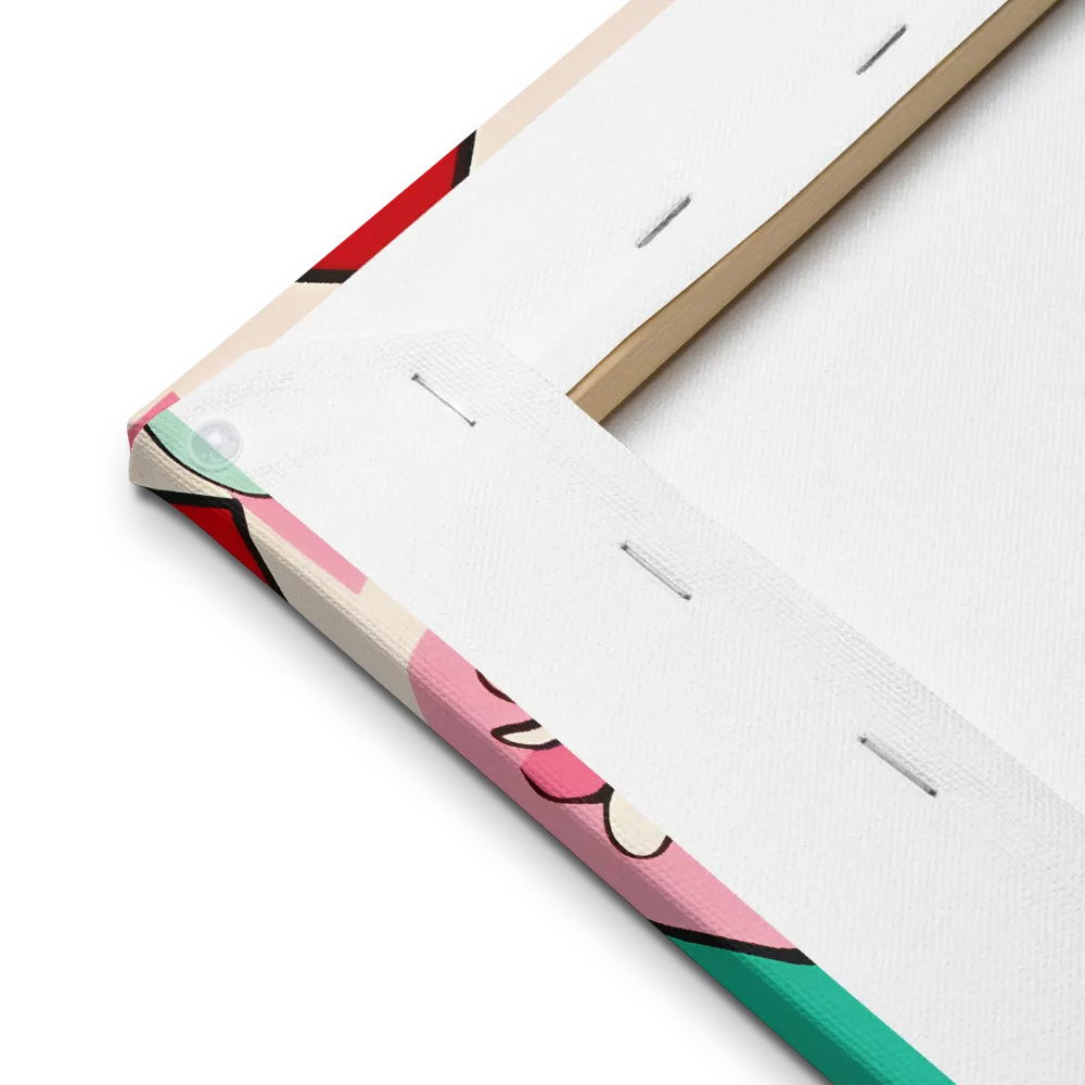 Joyful Geometry: A Playful Dance of Shapes and Colors | Thin Canvas | 12″×16″