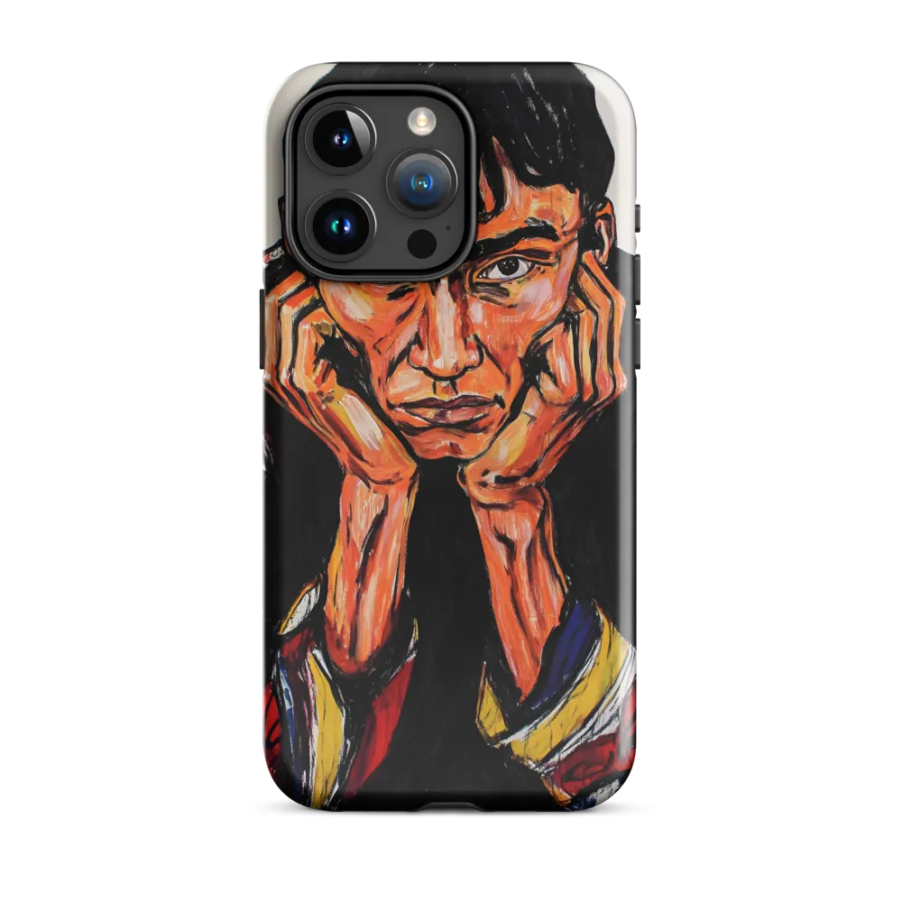 Contemplative Intensity: An Expressionist Portrait